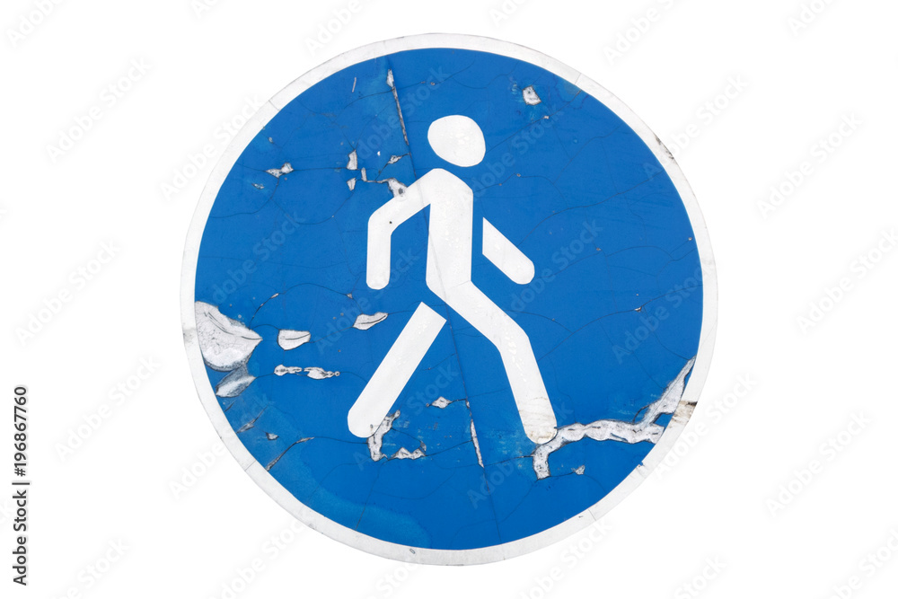 'Pedestrians Only' road sign isolated on white 'Pedestrians Only' road sign isolated on white