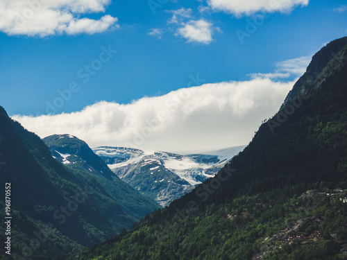 Glacier through mountains © danielsphotos