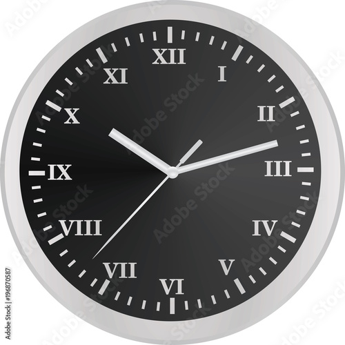 Analog clock. roman numbers. vector illustration