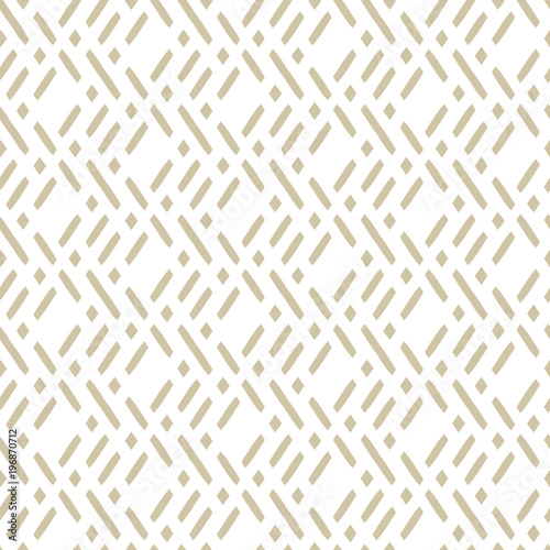 Vector golden geometric seamless pattern in traditional style. Ethnic motif