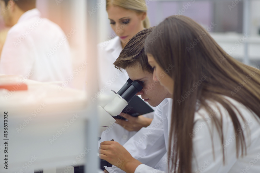 group of the students working at the laboratory group of the students working at the laboratory
