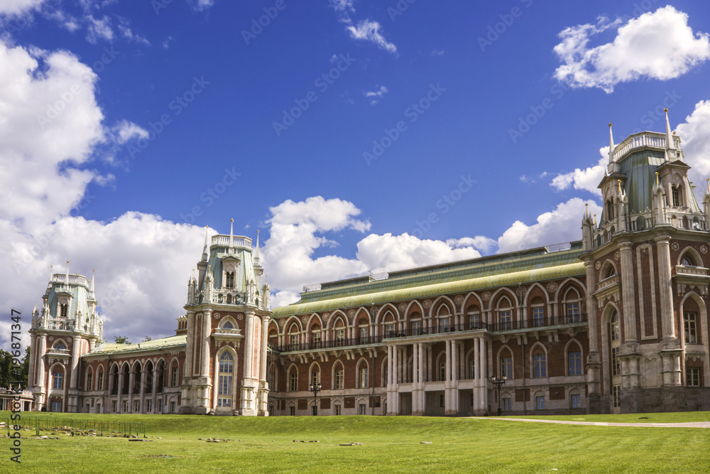 The Palace of Tsaritsyno Park in Moscow, Russia.