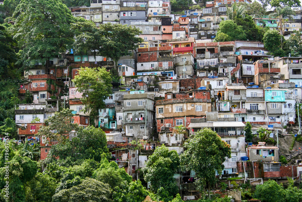 The favela in Rio de Janeiro, Brazil