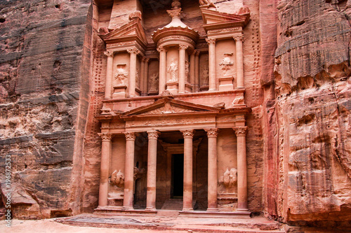 Al-Khazneh (The Treasury), is one of the most elaborate temples in the ancient Arab Nabatean Kingdom city of Petra.