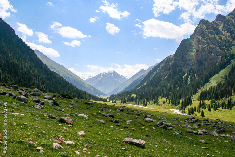 Beautiful mountain landscape in Karakol, Kyrgyzstan