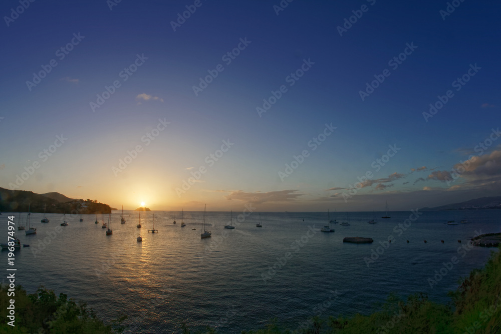 Sunset in Anse Mitan - Les Trois Ilets -Martinique FWI Sunset in Anse Mitan - Les Trois Ilets -Martinique FWI