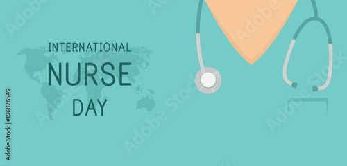 Nurse close up. Medical background. Vector