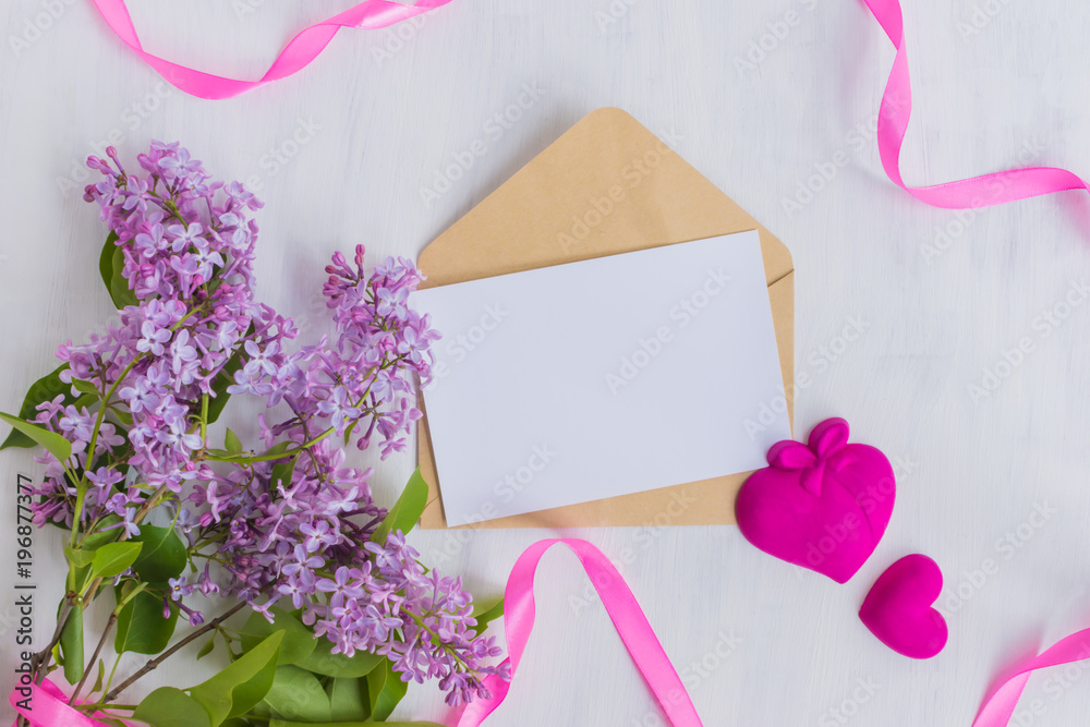 Mockup white greeting card and envelope Mockup white greeting card and envelope