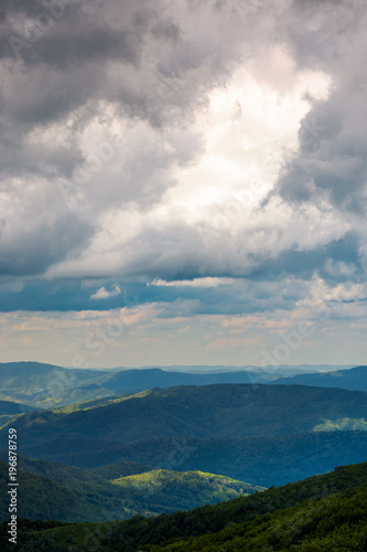 mountainous landscape before the storm