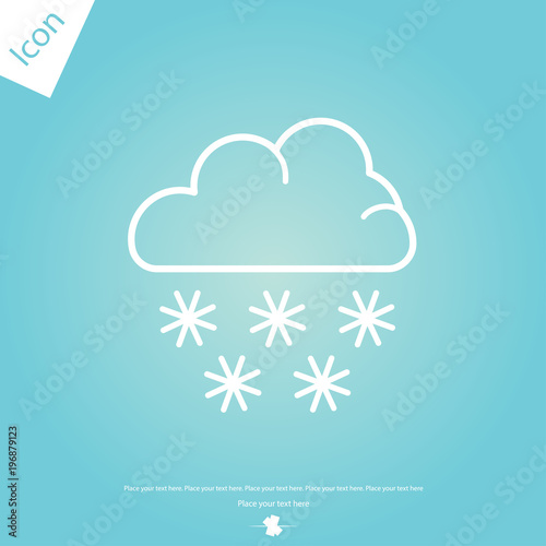 Cloud and snow vector icon