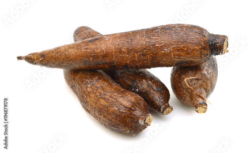 Принти на полотні yuca roots isolated on white background