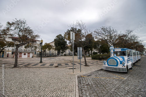 Tourist train in faro city