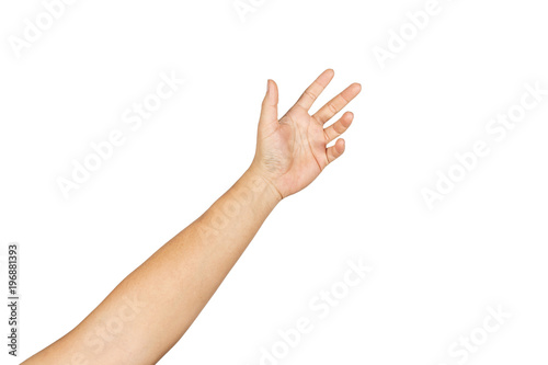 Canvastavla Gesture of reaching to grasp objects.Clipping path inside.