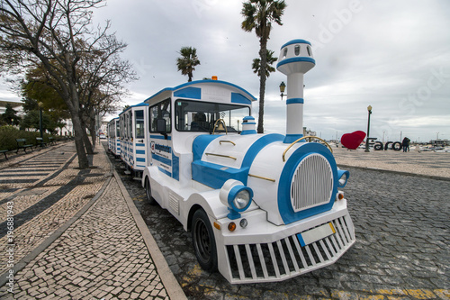 Tourist train in faro city