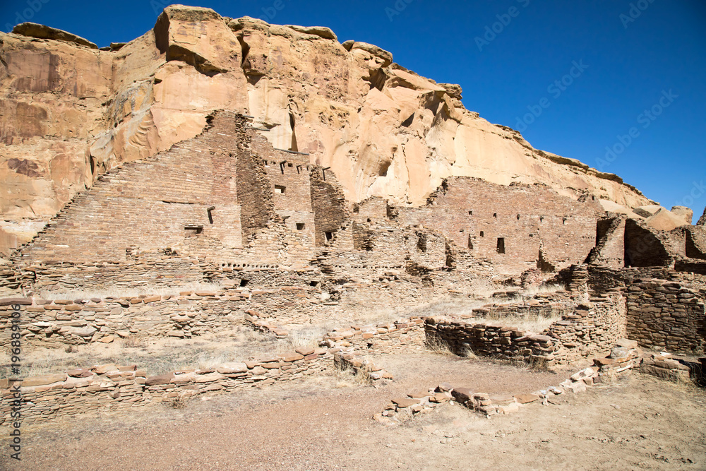 Stone ruins at Chaco Canyon National Historic Park in New Mexico