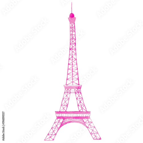 Watercolor Eiffel Tower