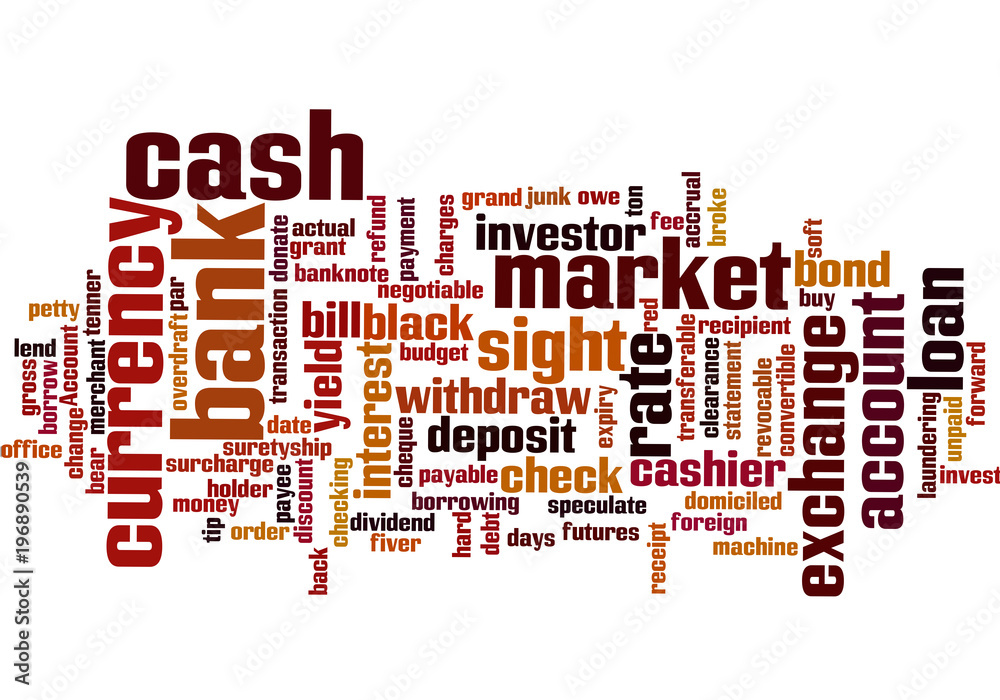 Fototapeta premium Business english Money theme. Tag cloud