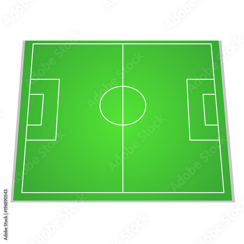 Soccer field, top view. Vector illustration for your design.