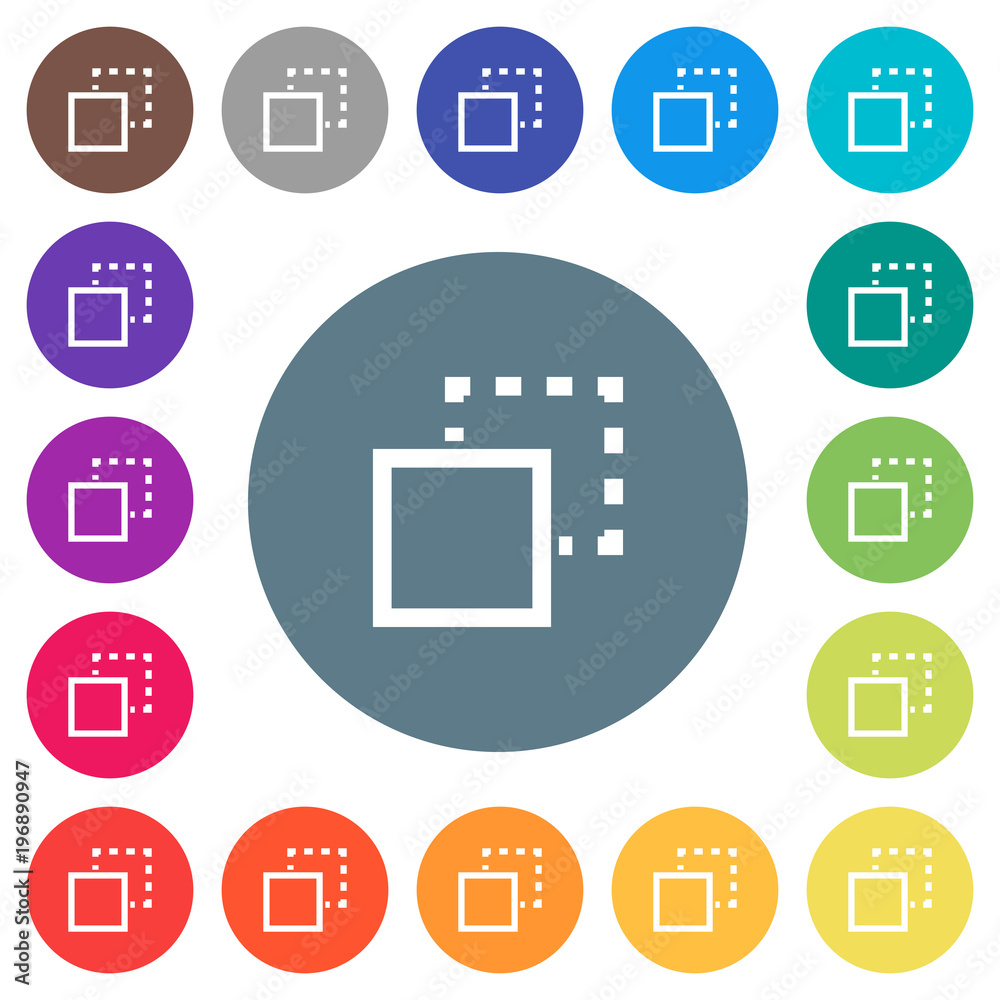 Send element to back flat white icons on round color backgrounds Send element to back flat white icons on round color backgrounds