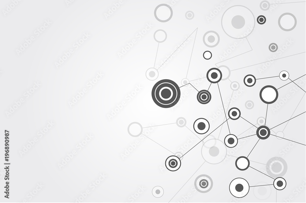 Abstract network design. Connect circle and point with intersections. Global network connections with points and lines. Business or Technology concept Abstract network design. Connect circle and point with intersections. Global network connections with points and lines. Business or Technology concept