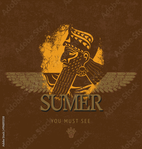 Sumer. Ancient Civilization. Travelling. Adventures. You must see. Poster Template