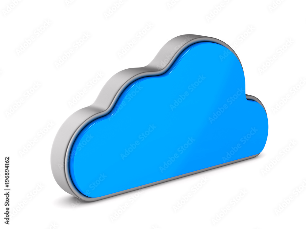 Cloud on white background. Isolated 3D illustration Cloud on white background. Isolated 3D illustration