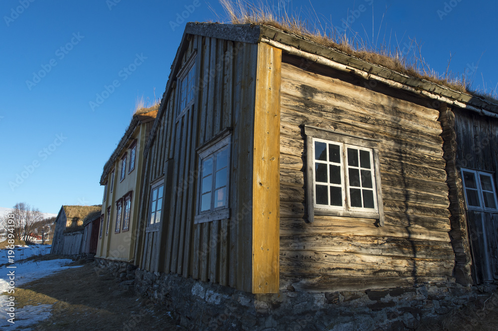 old houses in Norway.Tromso