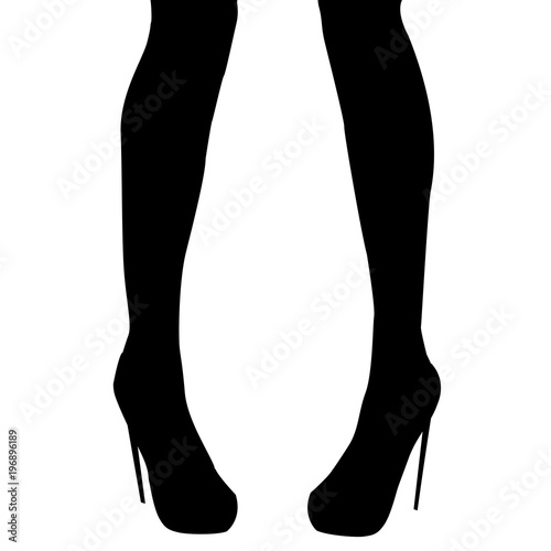 Woman legs in high heel shoes