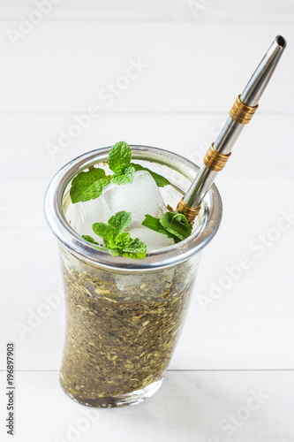 terere. frozen yerba mate drink photo