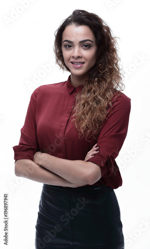 woman dressed in a business style