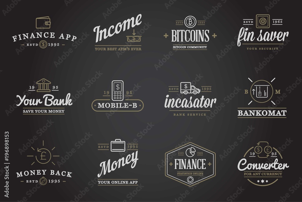 Set of Raster Finance Elements and Money Business as Illustration can be used as Logo or Icon in premium quality Set of Raster Finance Elements and Money Business as Illustration can be used as Logo or Icon in premium quality