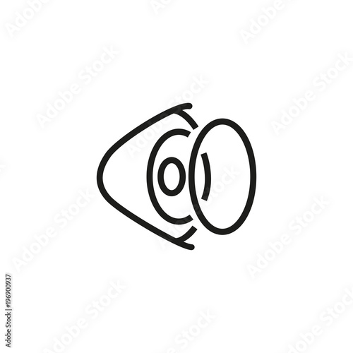 Inserting contact lens icon