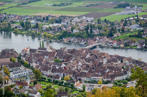 A look from above to the old core of Stein am Rhein