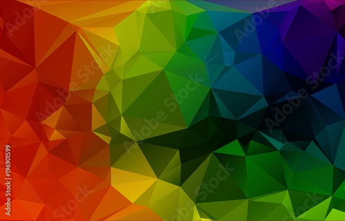 Colorful Raster 3D Geometric Abstract Polygonal Triangle Background
