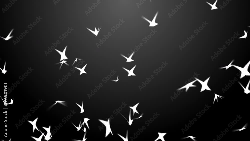4k Abstract 3d bird bug firefly fly space particle design technology art background.