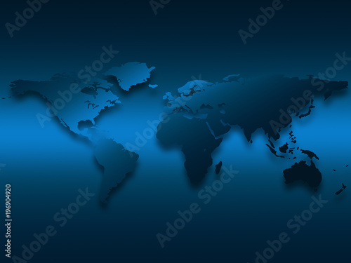 Abstract Blue World Map