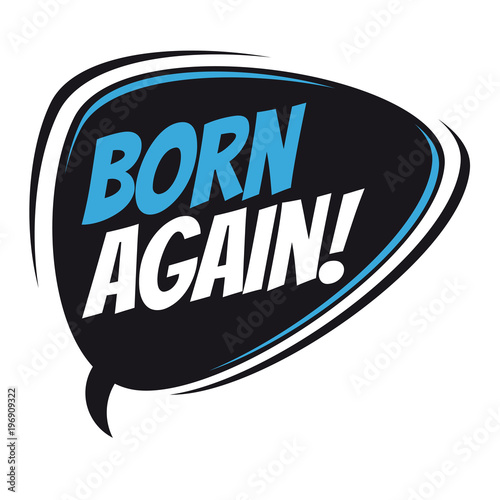 born again retro speech balloon