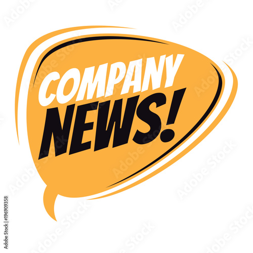 company news retro speech balloon