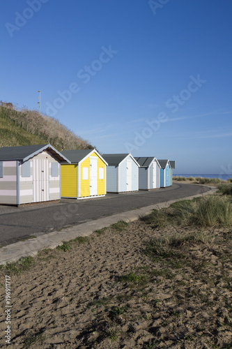Beach Huts at Pakefield, Suffolk, England
