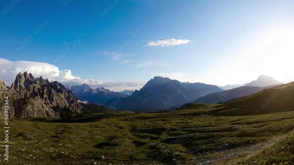 Timelapse National Nature Park Tre Cime In the Dolomites Alps. Beautiful nature of Italy. Timelapse National Nature Park Tre Cime In the Dolomites Alps. Beautiful nature of Italy.