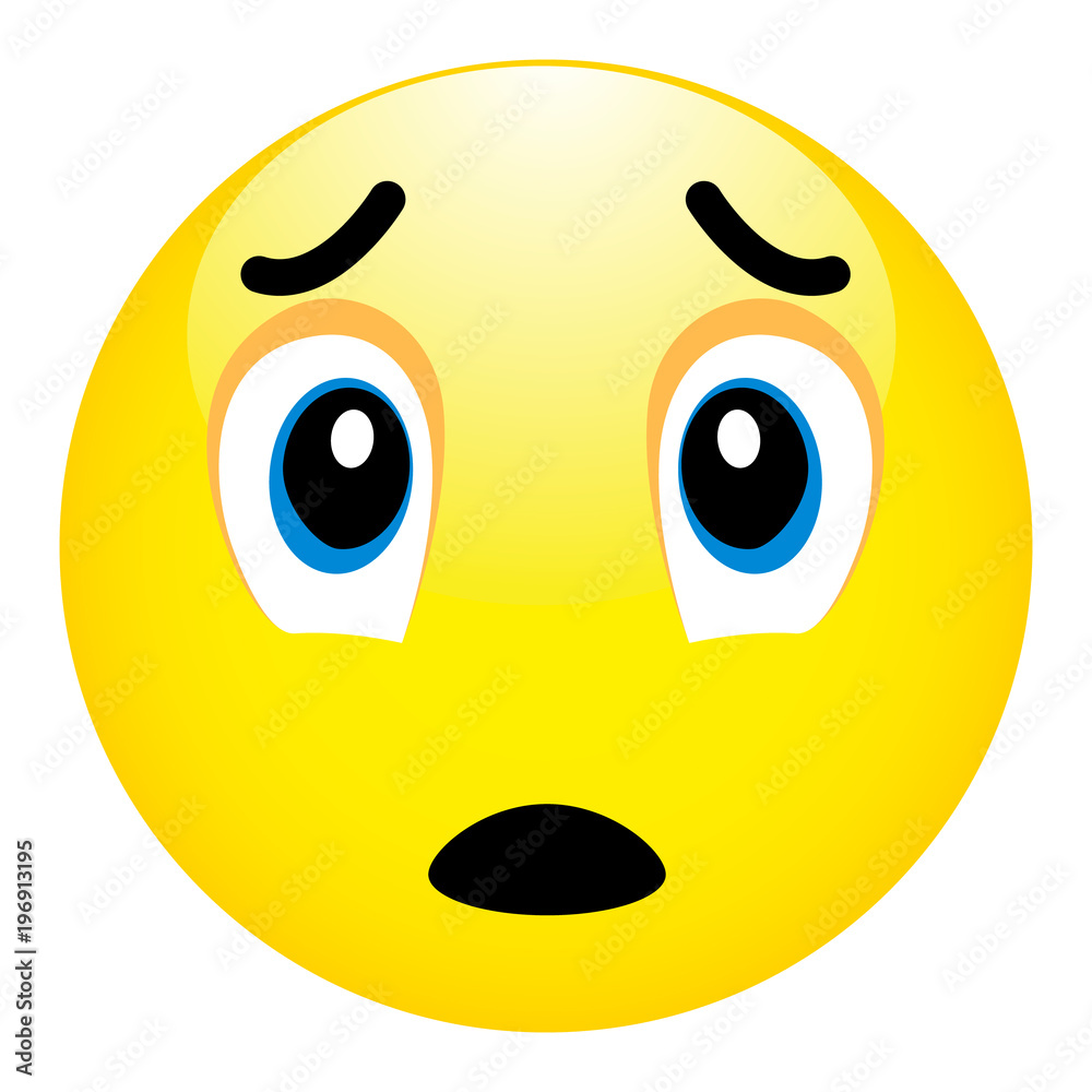Depressed and sad emoticon with hands on face Depressed and sad emoticon with hands on face