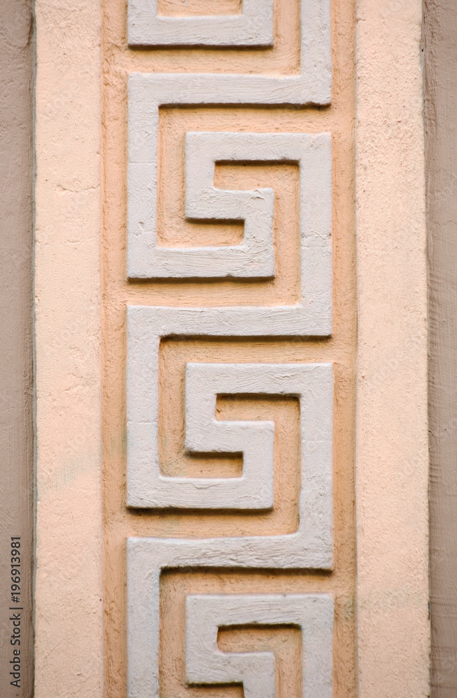 Ornaments on a historic 19th century house in Greifswald, Germany Ornaments on a historic 19th century house in Greifswald, Germany