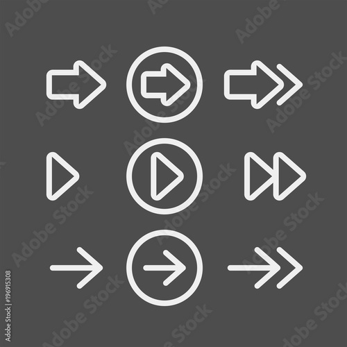 Free Download Arrows flat vector icons set	 - GFXLoad