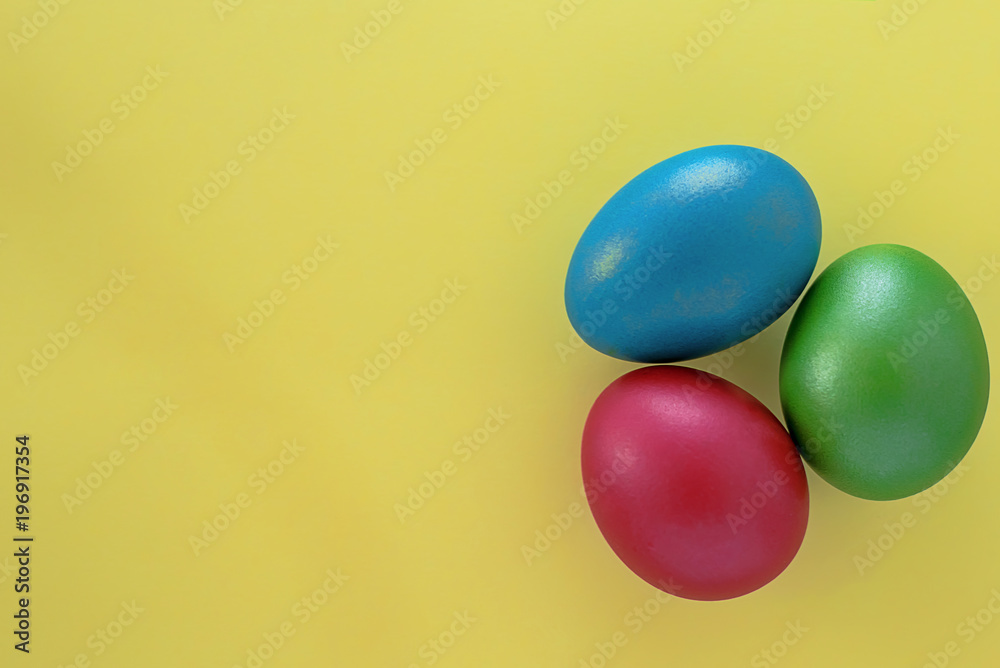 Painted in colorful paint Easter eggs Painted in colorful paint Easter eggs