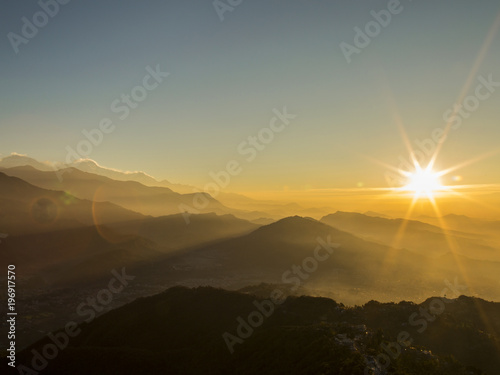 Sunrise over mountains