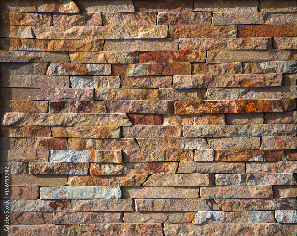 Naklejka premium red Slate Stone Wall background Texture