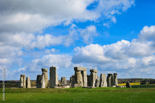 Beautiful sunny Stonehenge landscape England