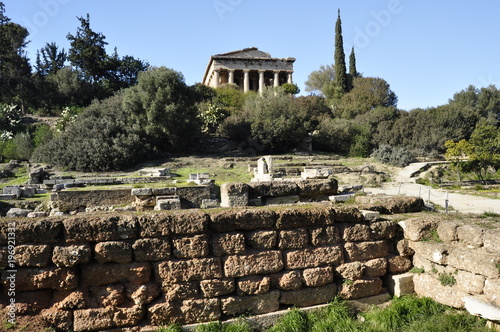 Photography Temple of Hephaestus in Ancient Agora of Athens, Greece