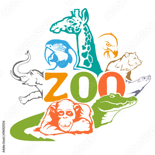 ZOO. Concept with zoo animals. photo