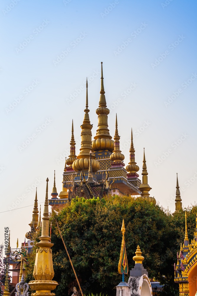 Fototapeta premium Hindu architecture in Thai temple at Huay Shrykhao in Chiang Rai north of Thailand
